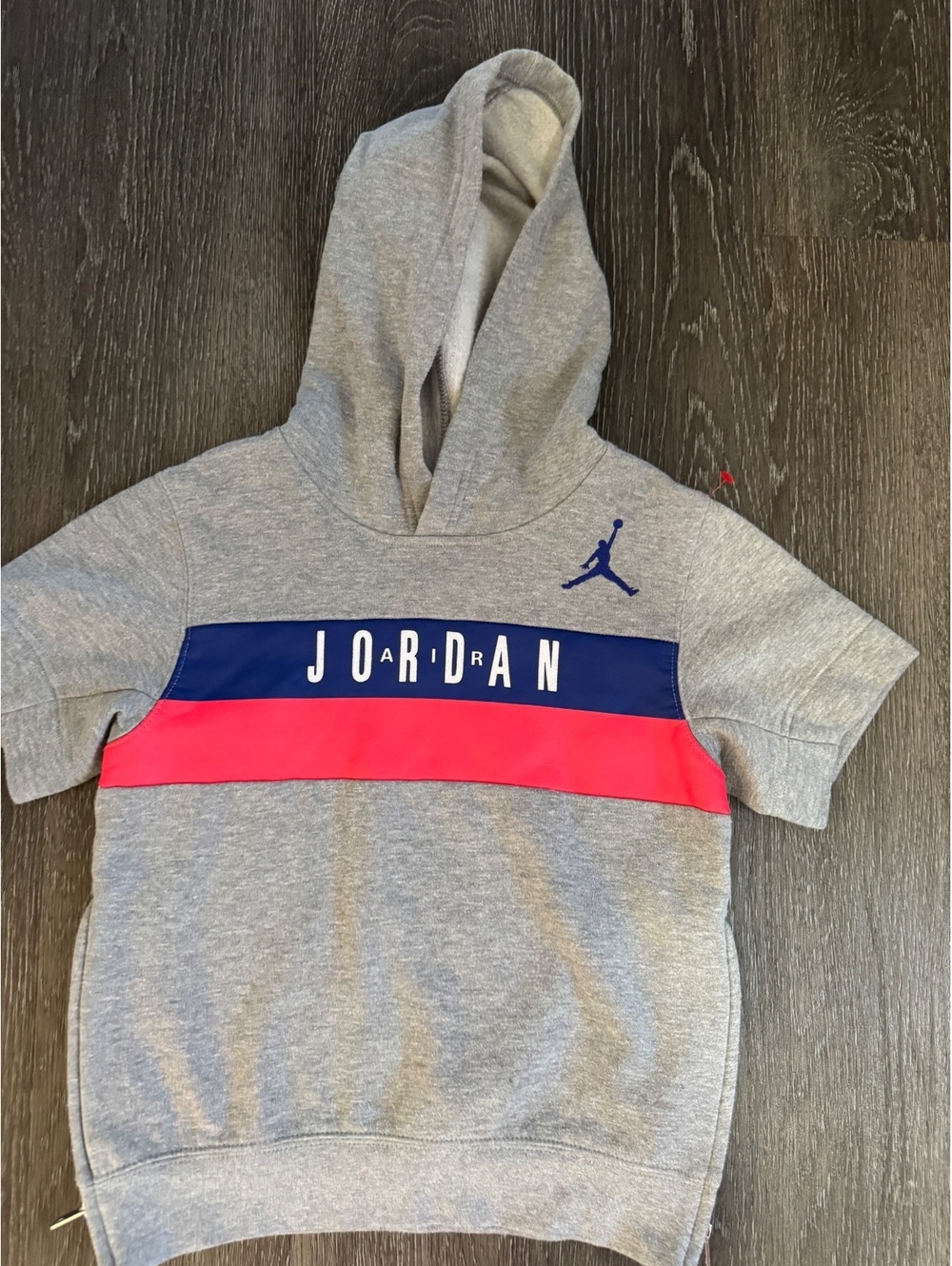 Jordan Boys' Short Sleeve Hooded Sweatshirt Size M